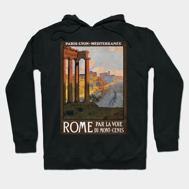 Vintage Travel Poster Italy Rome Hoodie by vintagetreasure